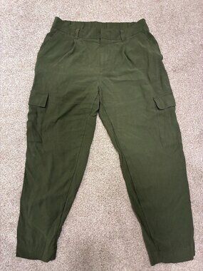 A New Day Olive Green Cargo Jogger Pants Size 12